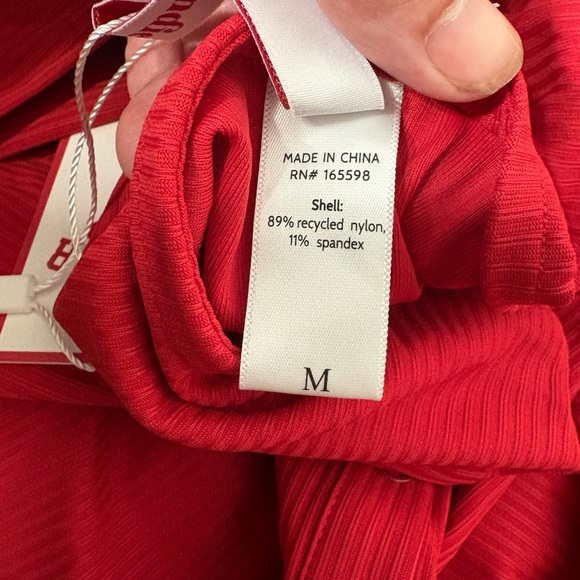 Andie Swim Augusta Jacket Ribbed Coverup Flame Red size M NWT - Picture 5 of 6